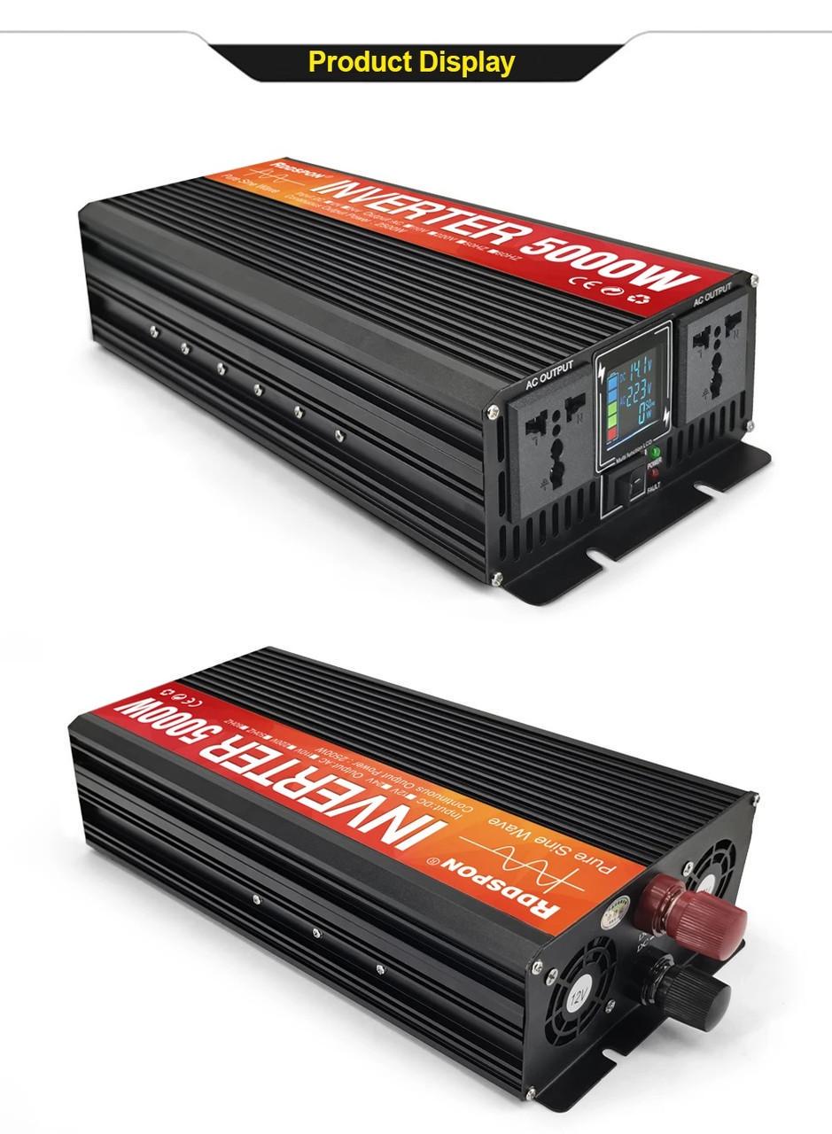 Інвертор перетворювач напруги 24 в 220В 5000 Вт чиста синусоїда - фото 5 Інвертор перетворювач напруги 24 в 220В 5000 Вт чиста синусоїда - фото 5