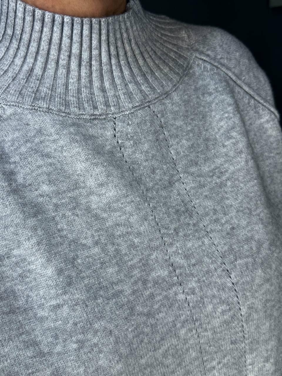 Костюм женский ACCORDDREAM 6841-8636 свитер с брюками палаццо вязаный OS Серый (5178) - фото 7 Костюм женский ACCORDDREAM 6841-8636 свитер с брюками палаццо вязаный OS Серый (5178) - фото 7