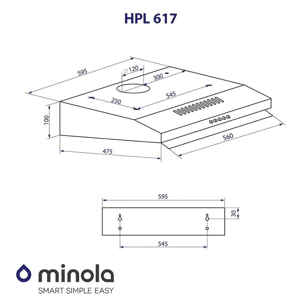 Витяжка плоска Minola HPL 617 WH - фото 11