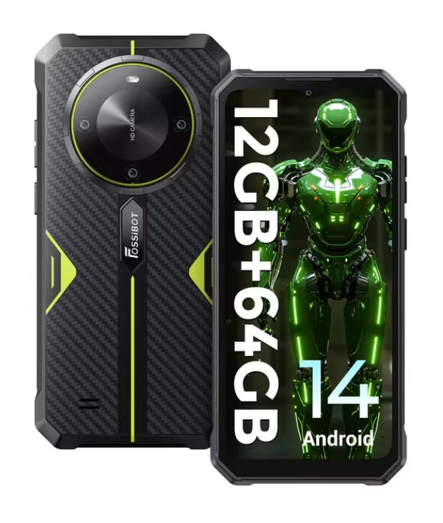 Смартфон Fossibot F105 4/64 ГБ IP69K Black/Green (20784194) - фото 1