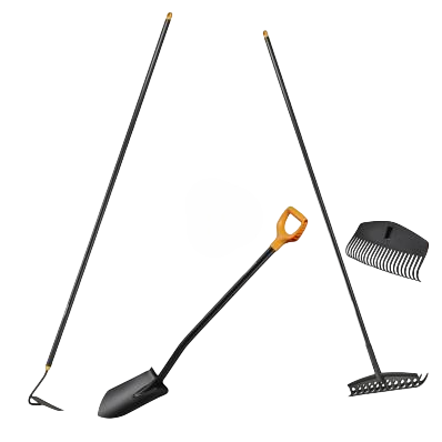 Комплект Fiskars для садовых работ лопата/мотыга и грабли (1223) Комплект Fiskars для садовых работ лопата/мотыга и грабли (1223)