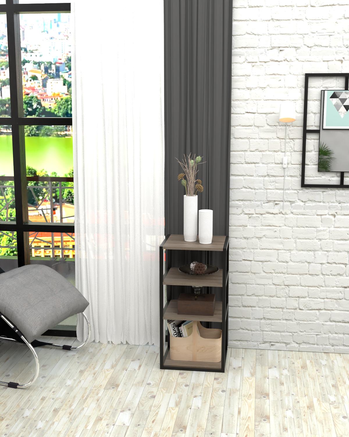Стеллаж-этажерка лофт EcoLoft Сорено (DSP-1513-4)