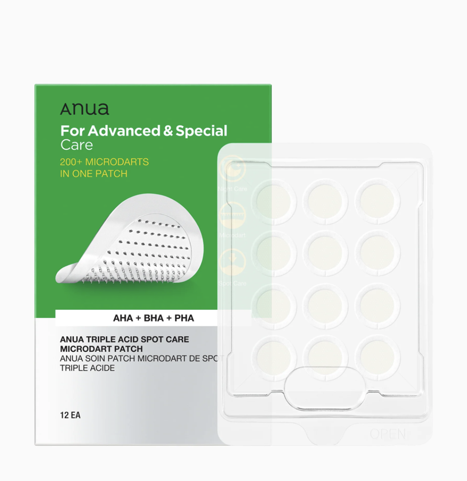 Патчі проти прищів з кислотами ANUA Triple Acid Spot Care Microdart Patch (12 шт)