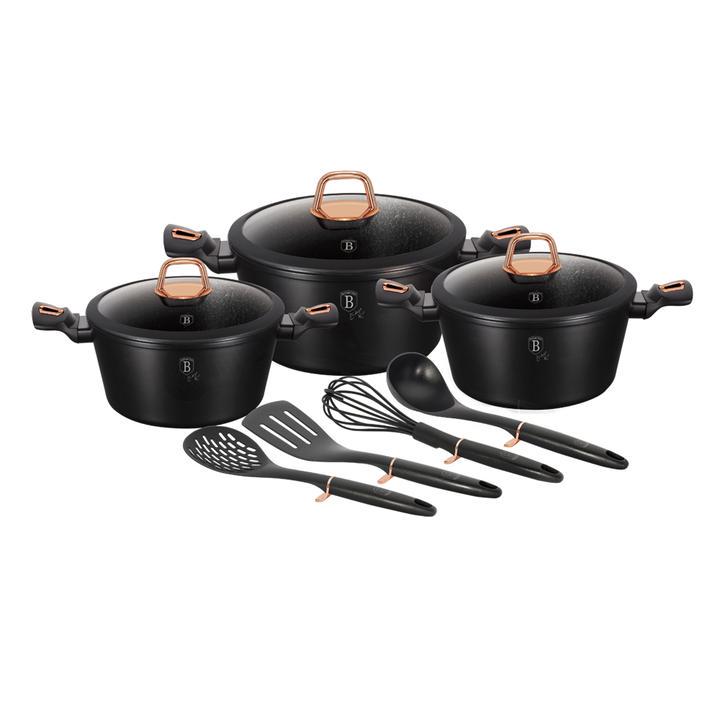 ᐉ Комплект посуды Berlinger Haus Black Rose Collection BH-6154 10 пр ...