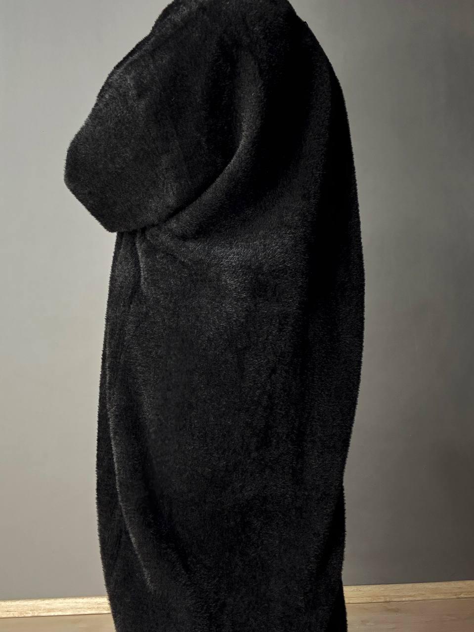 Кардиган женский Fancy Matinee 30740 ангора длинный с карманами OS Черный (4870) - фото 5