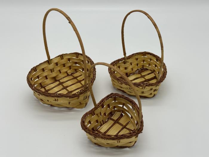 Набор корзин Сердце плетеных из лозы для флористики цветов и подарков 3 шт. (438596004) - фото 2 Набор корзин Сердце плетеных из лозы для флористики цветов и подарков 3 шт. (438596004) - фото 2