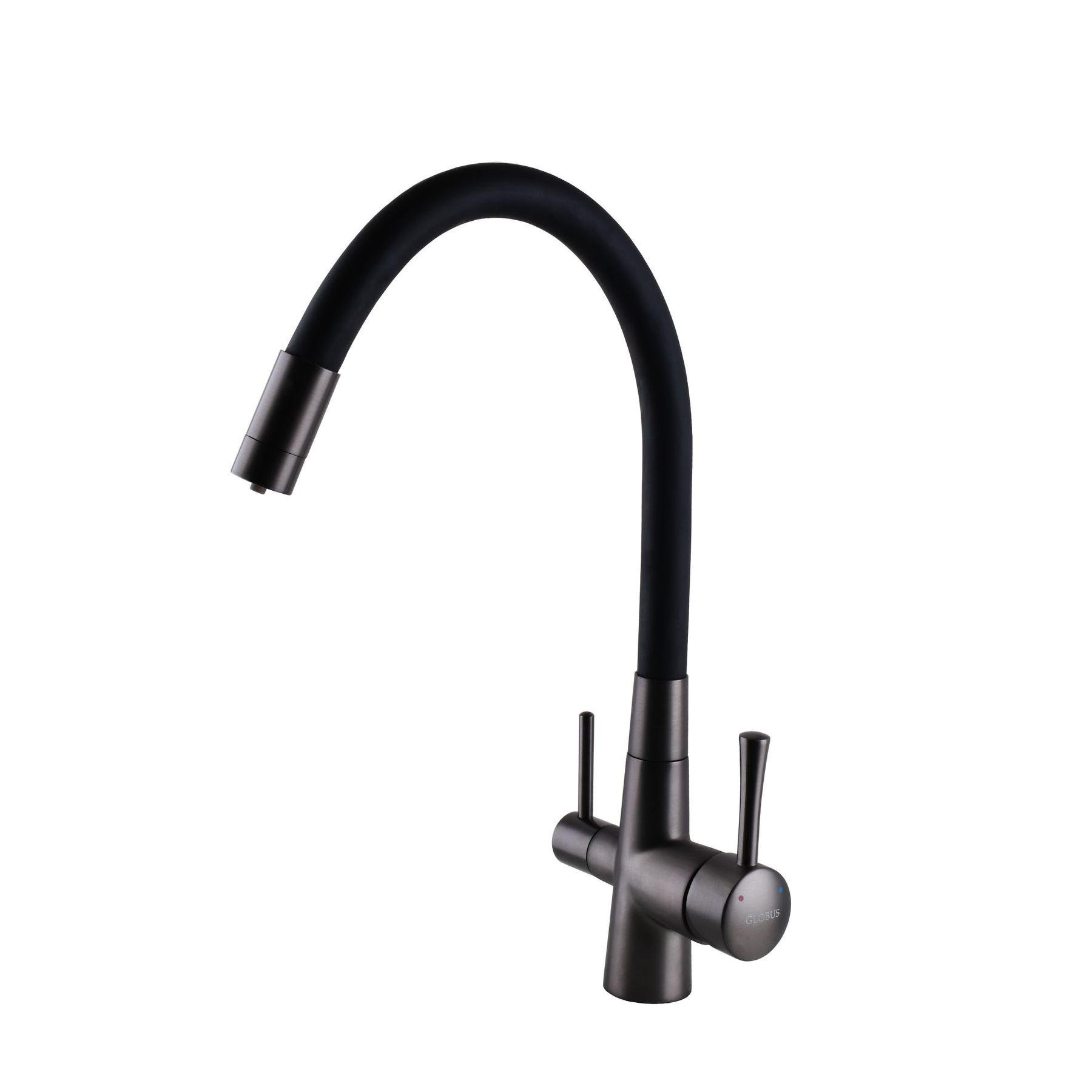 Смеситель для кухни под осмос Globus Lux LAZER GLLR-0903-11 Graphite - фото 3 Смеситель для кухни под осмос Globus Lux LAZER GLLR-0903-11 Graphite - фото 3