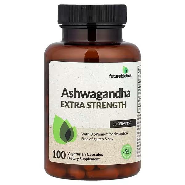 Экстракт ашваганды Futurebiotics Ashwagandha Extra Strength 100 кап.