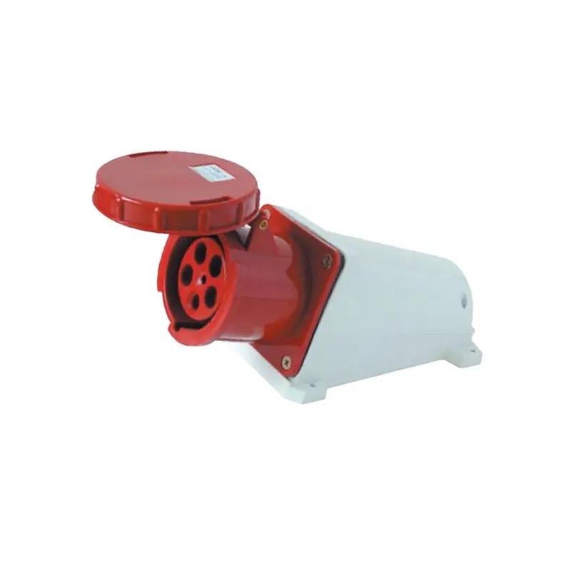 Силовая розетка CNC YHT-135 3P+N+PE 63А 380 В стационарная IP44 Красный (000000557)