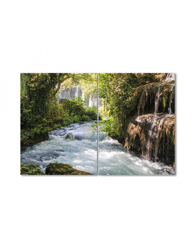 Картина модульная Поток реки 2 модуля 80x120 см