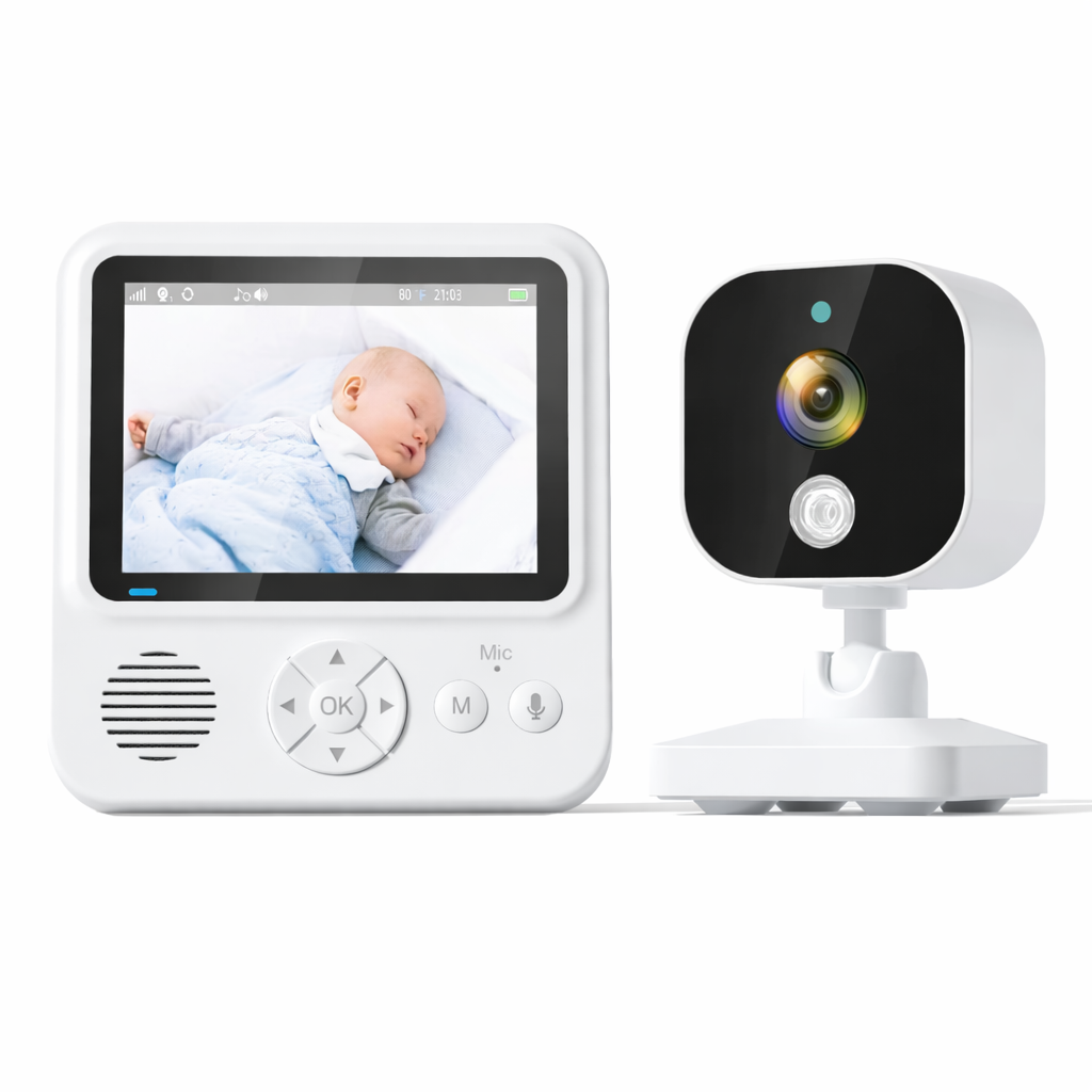 Видеоняня с регулируемой двусторонней связью и ночным видением Белый (4892376491583) Видеоняня с регулируемой двусторонней связью и ночным видением Белый (4892376491583)