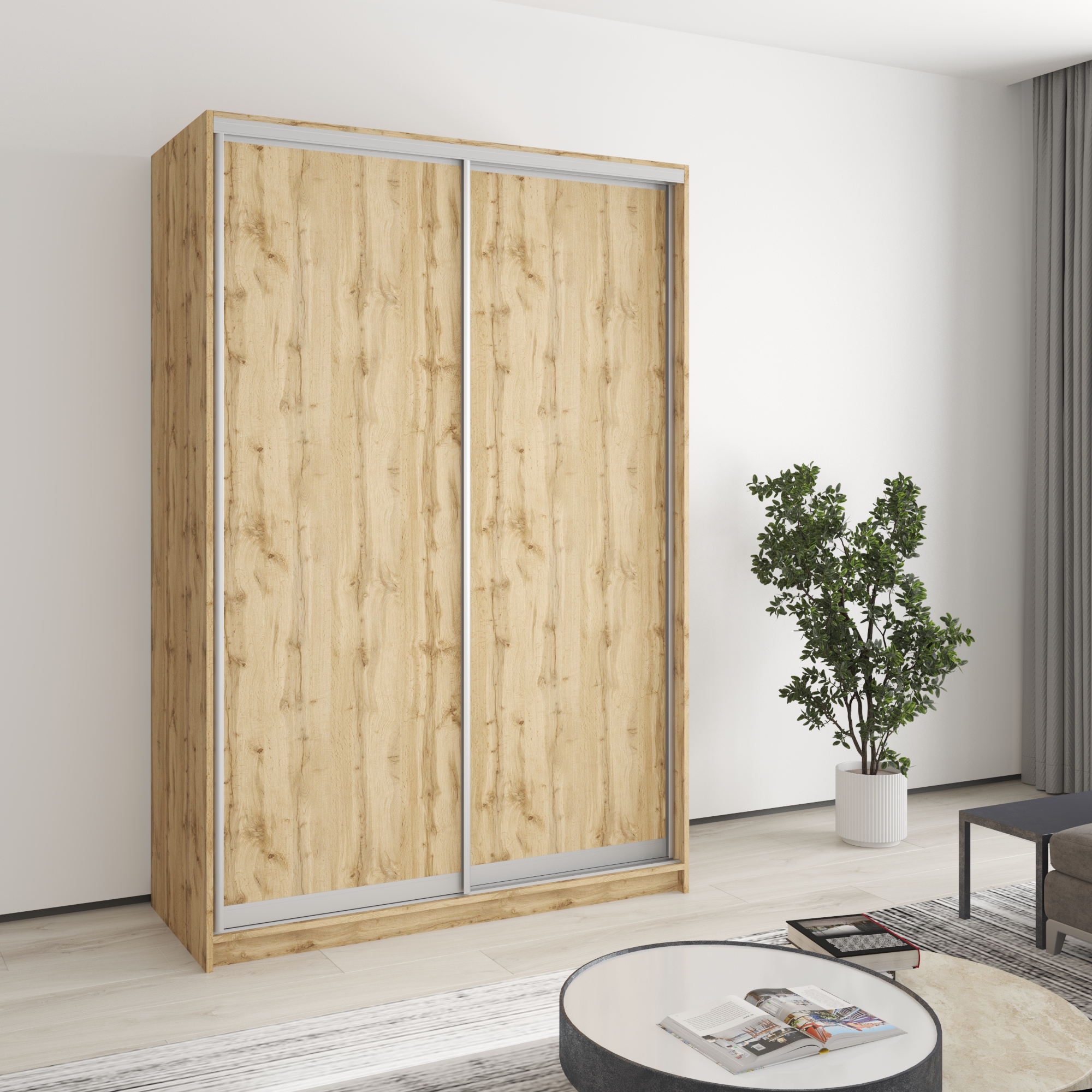 Шафа-купе дводверна Mebel Star Стандарт AL MBS-3445 140х45х210 см Дуб тахо (1003777) Шафа-купе дводверна Mebel Star Стандарт AL MBS-3445 140х45х210 см Дуб тахо (1003777)