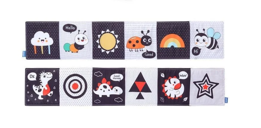 Книга-бортик в кроватку для новорожденных двусторонняя 0+