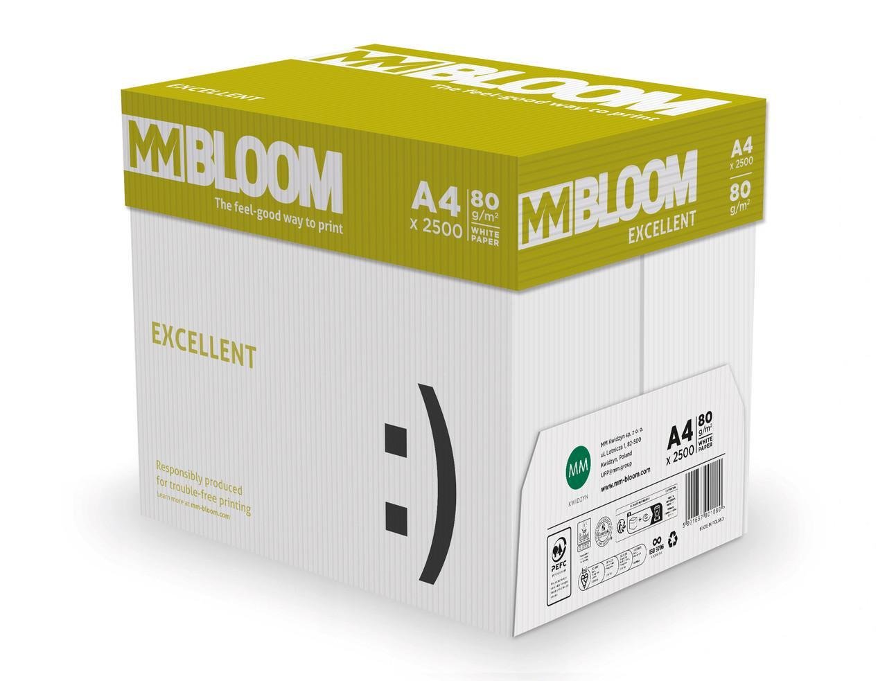 Бумага офисная MM BLOOM Excellent 80 г/м2 500 л. 5 пачек (10081)