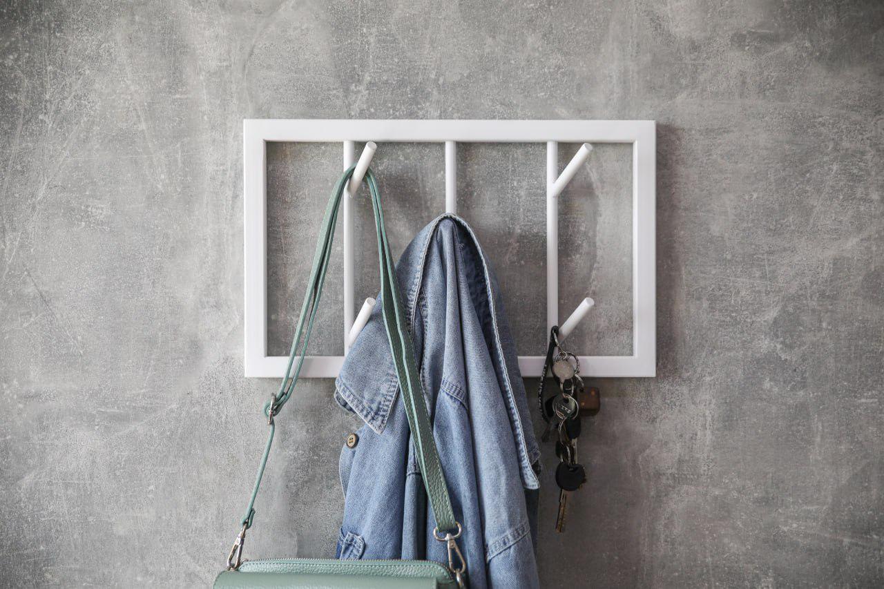 Вешалка в коридор с крючками из металла 5 шт. 40х25 см (ML-79.2) - фото 2