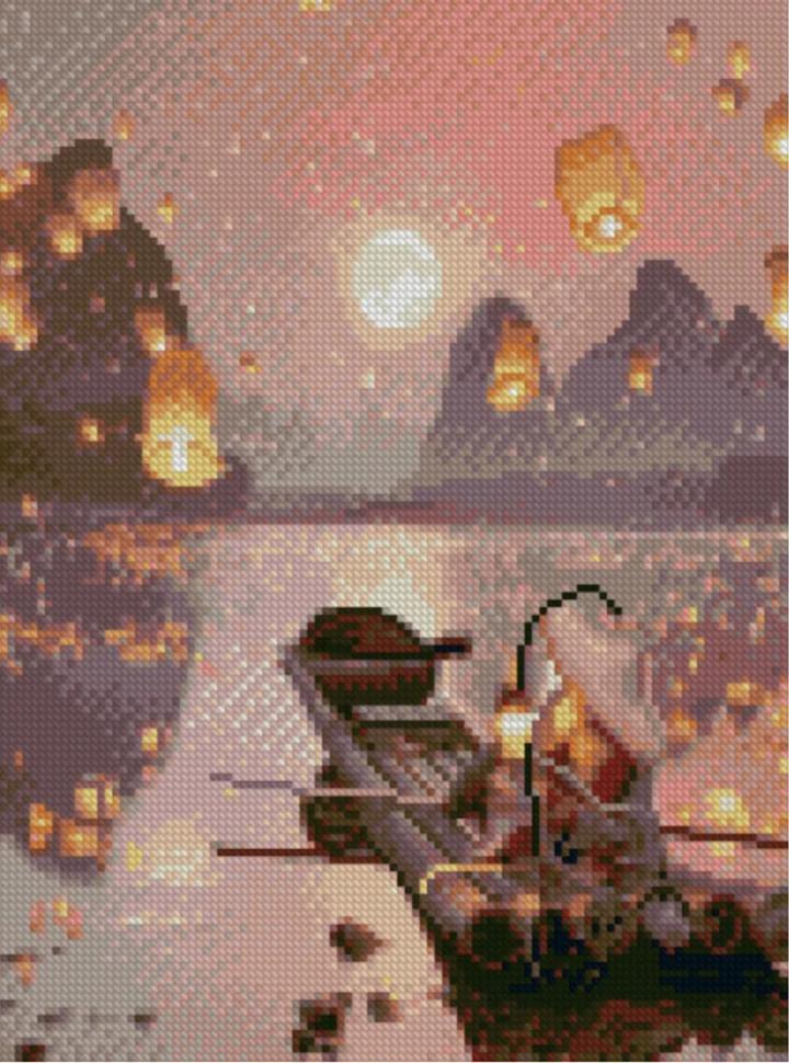 Алмазная мозаика Strateg Фантастический вечер HX282 30х40 см (HX282)