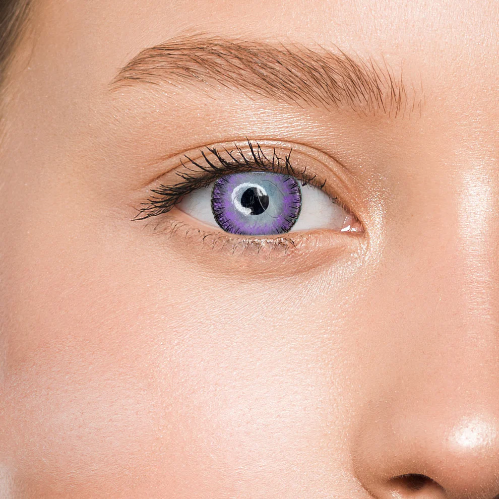 Контактные линзы фиолетовые Elite Lens Фиолет 2 +0,00 14,5 мм 2 шт. Фиолетовый (25906596)