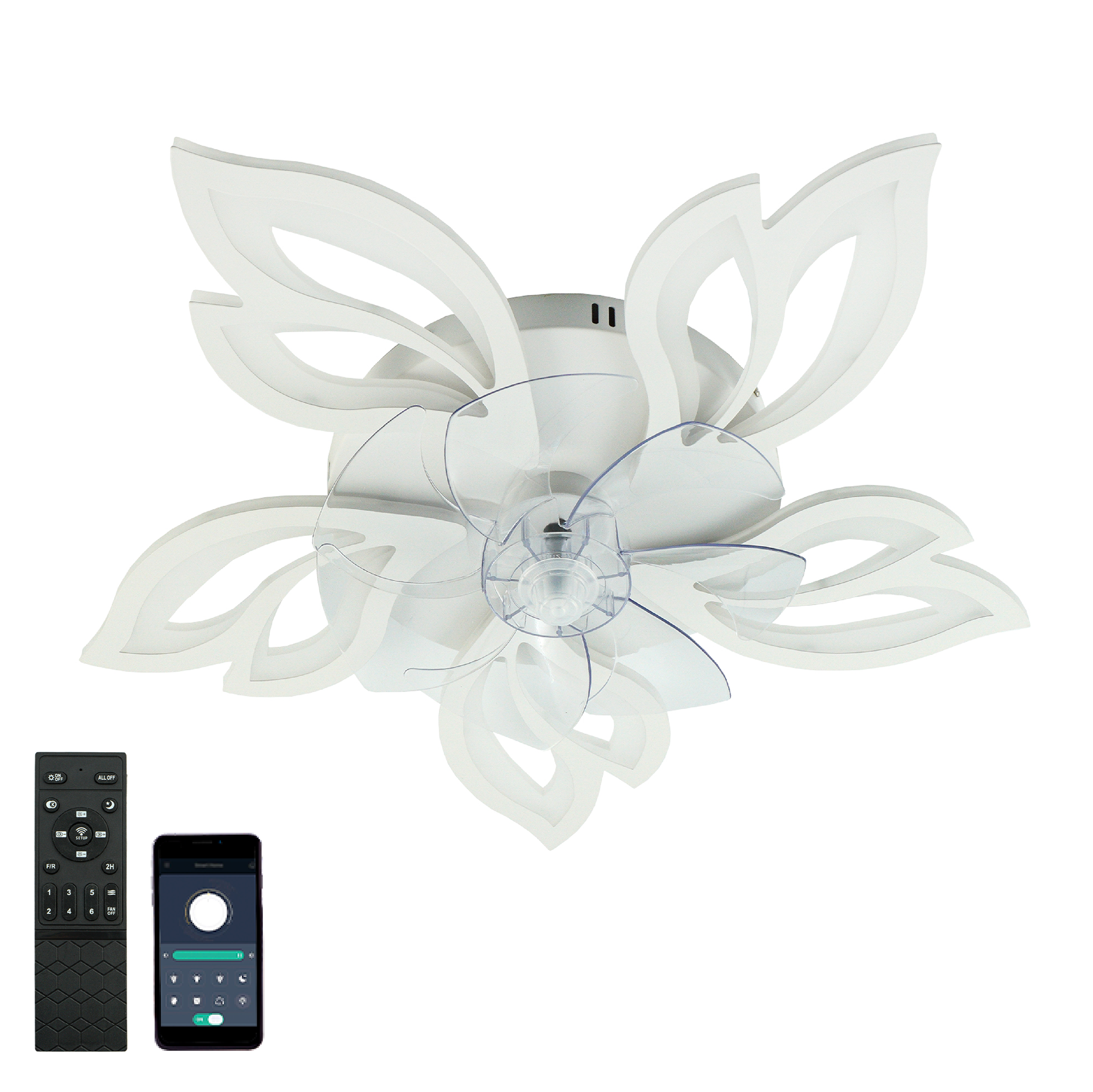 Люстра с вентилятором ESLLSE FAN ASTRA 5F-APP-680х120-WHITE/CLEAR-220-IP20 с пультом 85 и 18W (10419) - фото 8 Люстра с вентилятором ESLLSE FAN ASTRA 5F-APP-680х120-WHITE/CLEAR-220-IP20 с пультом 85 и 18W (10419) - фото 8