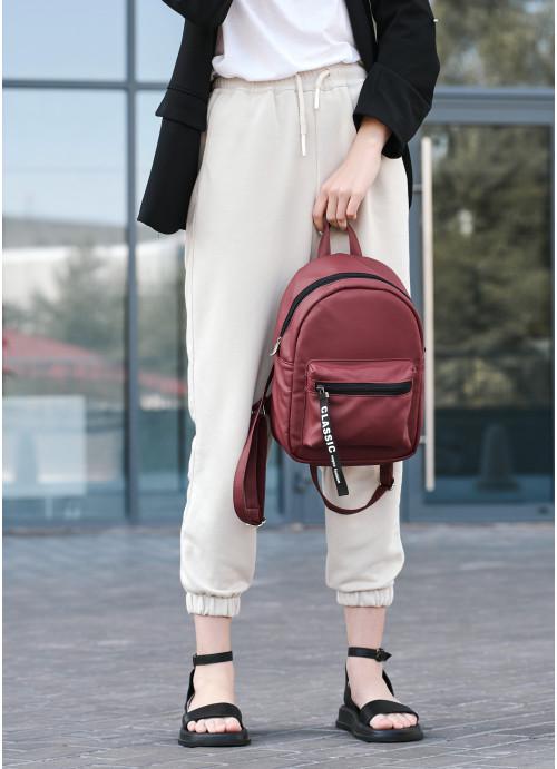 Міський рюкзак жіночий Sambag класичний Бордовий (6480221231)