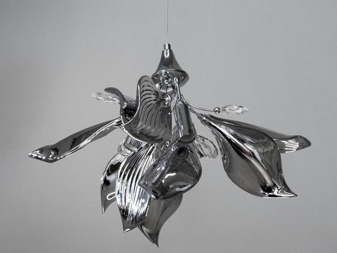 Люстра керамічна в кухню 7229-3PHR-LS на 3 лампи Хром (2480150343) - фото 2