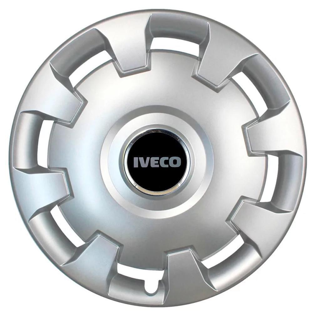 Колпаки SJS 206 с логотипом Iveco 4 шт. R14 Серебряный (2789079887)
