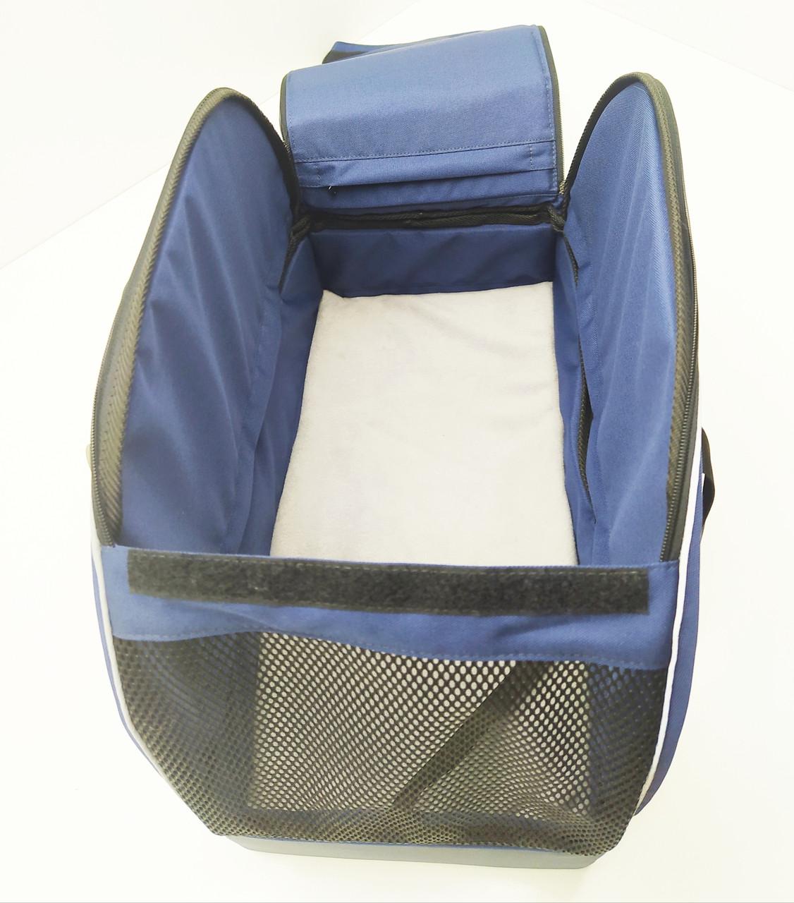 Сумка-переноска для животных Гармония 250х500х350 мм Сине-серый - фото 2 Сумка-переноска для животных Гармония 250х500х350 мм Сине-серый - фото 2