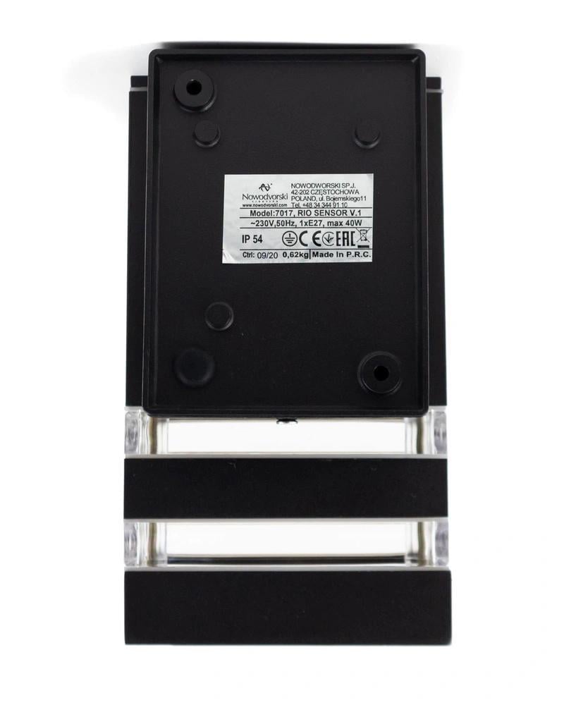 Уличный светильник с датчиком движения Nowodvorski 7017 Rio I Sensor E27 40W IP54 Черный (28688848) - фото 2 Уличный светильник с датчиком движения Nowodvorski 7017 Rio I Sensor E27 40W IP54 Черный (28688848) - фото 2