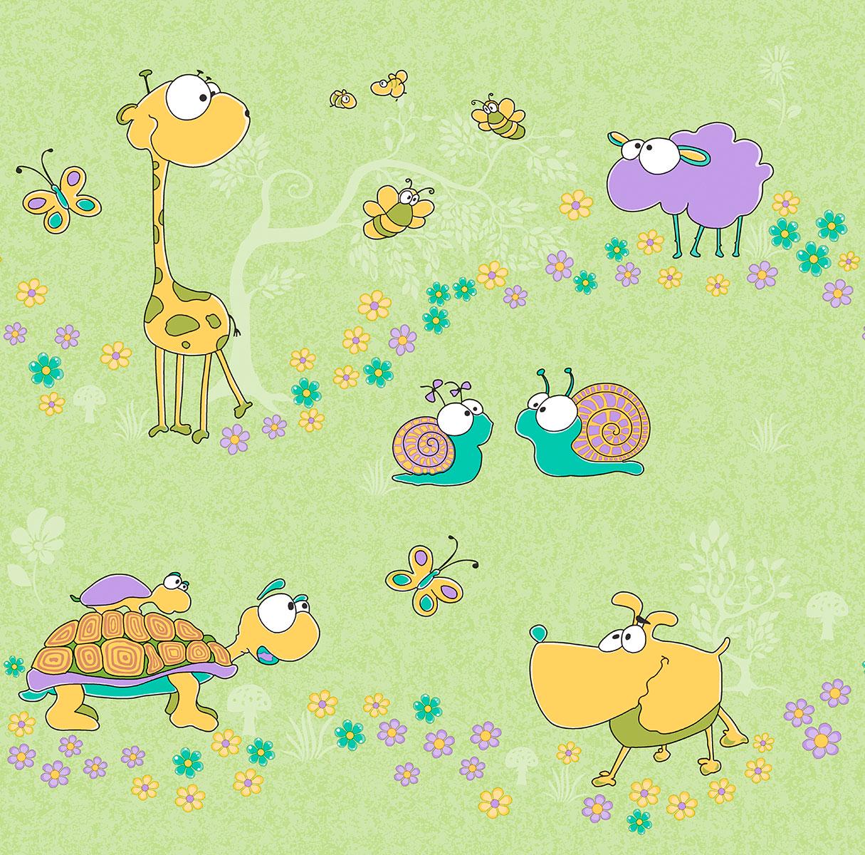 Обои бумажные Континент Ойка Зеленый (1333) Обои бумажные Континент Ойка Зеленый (1333)