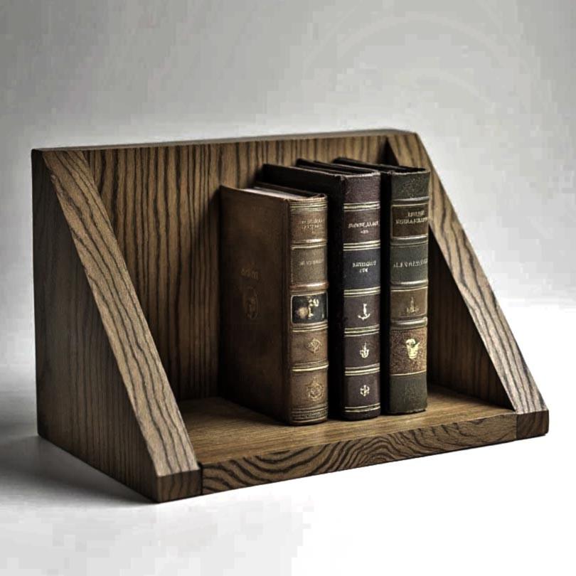 Полка книжная настольная из дерева Костад Палисандр (КПА-042602)