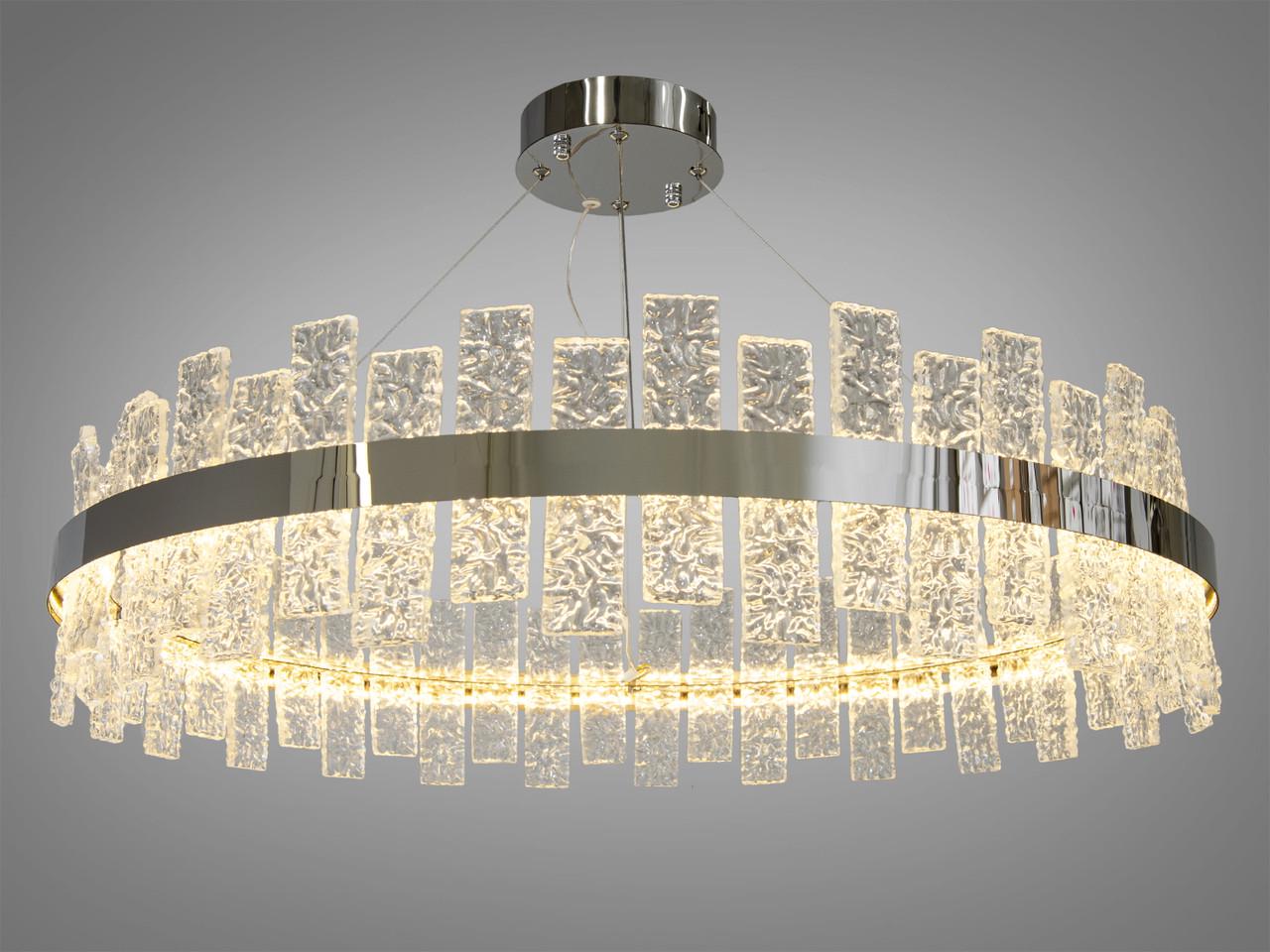 Люстра хрустальная LED для холла 828-800CH-LS 90W на 13 м2 Хром (2121570454) - фото 1