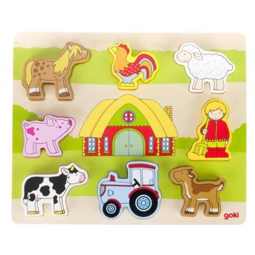 Розвиваюча іграшка Goki пазл Наша ферма (57478G)