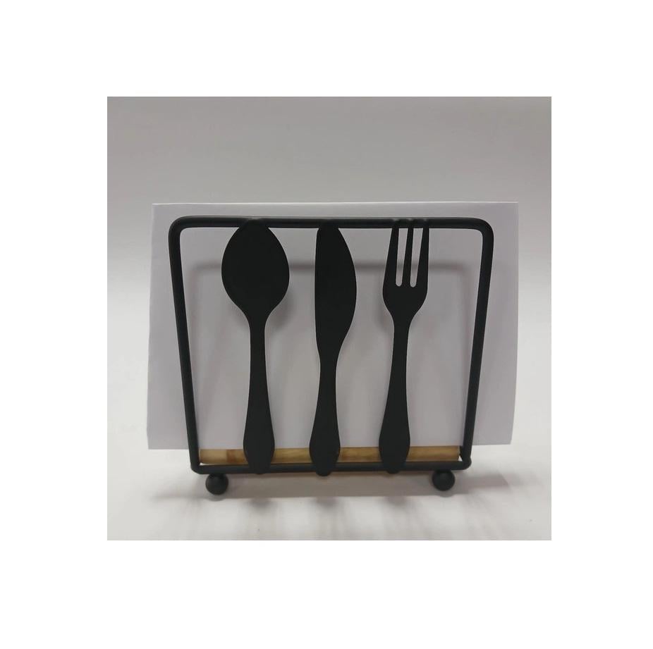 Підставка для серветок Dynasty металева 11х4х11 см Чорний - фото 2 Підставка для серветок Dynasty металева 11х4х11 см Чорний - фото 2