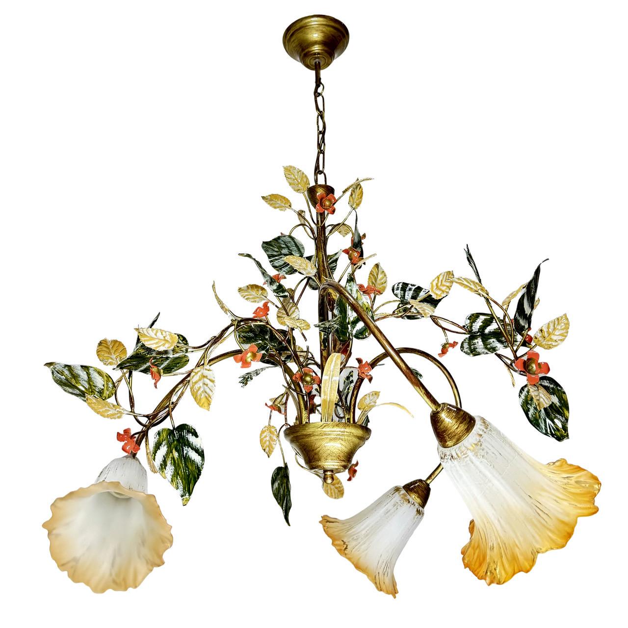 Люстра підвісна N&B light Елізабет 2103 Бежевий/Золотий