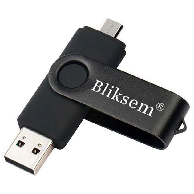 Флеш-память 2в1 Micro USB + USB2.0 OTG 64 GB Черный (2015099894)