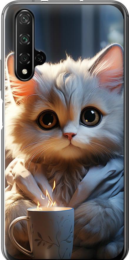 Чехол на Huawei Honor 20 White cat (5646u-1697-42517)