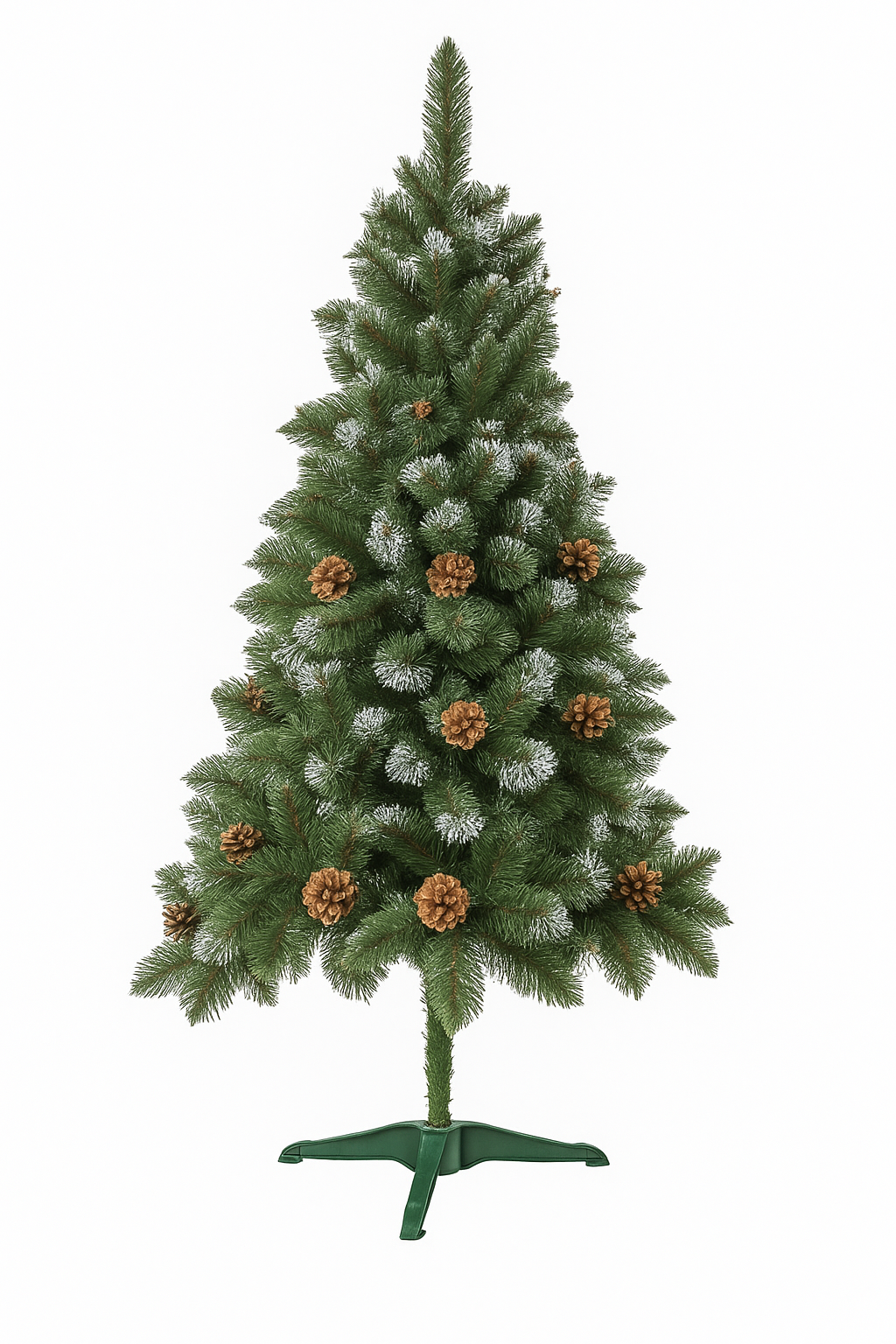 Искусственная елка пушистая со снегом YaLINKA Е13 с шишками из огнеупорного материала 130 см Зеленый (10105511) - фото 1