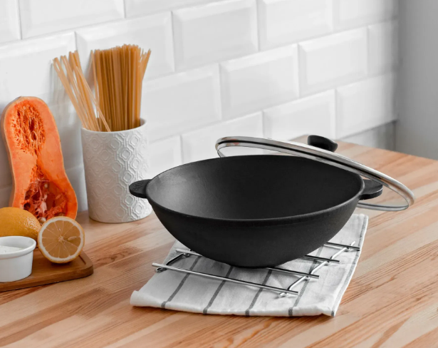 Сковорода чавунна Brizoll WOK 4,7 л - фото 5