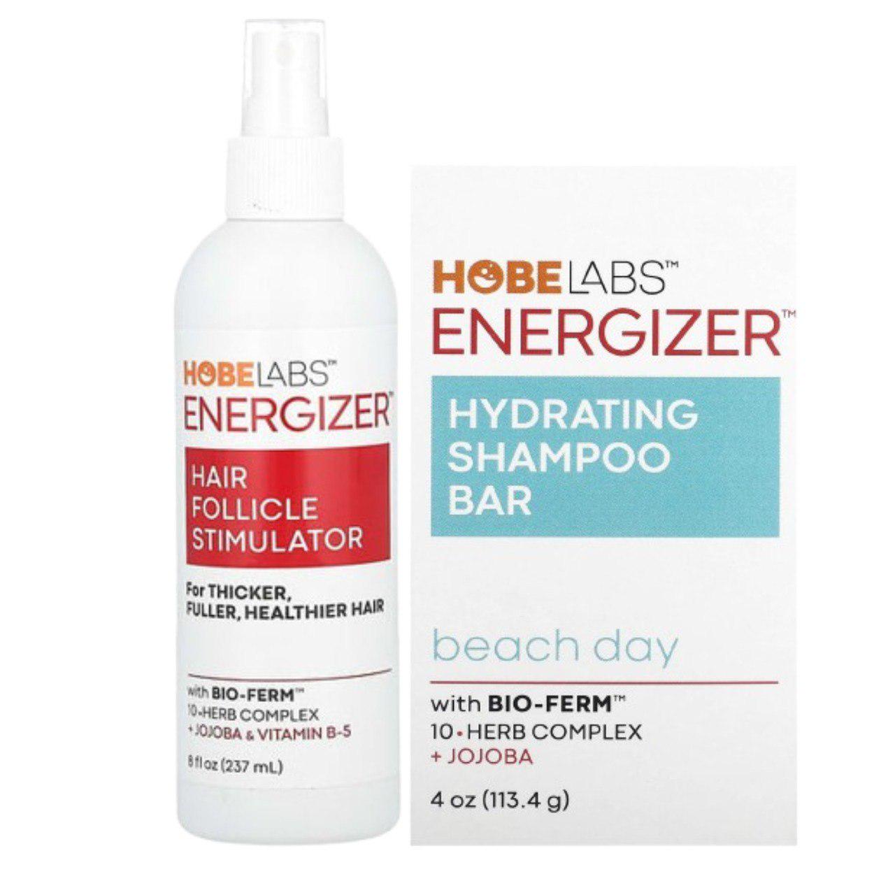 Набор средств по уходу за волосами Hobe Labs Energizer сухой шампунь Beach Day 113,4 г и стимулятор волосяных фолликулов 237 мл (28112102)