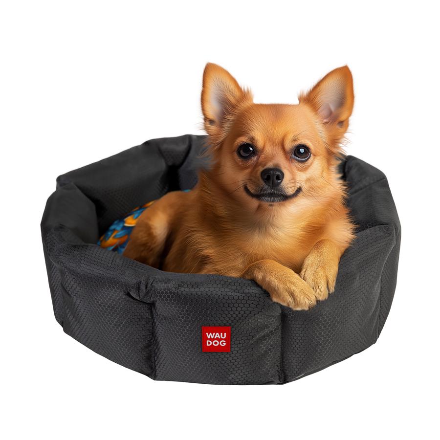 Лежанка для собак кошек Waudog Relax Апельсины M 42x52x19 см Black (314-4054) - фото 4 Лежанка для собак кошек Waudog Relax Апельсины M 42x52x19 см Black (314-4054) - фото 4