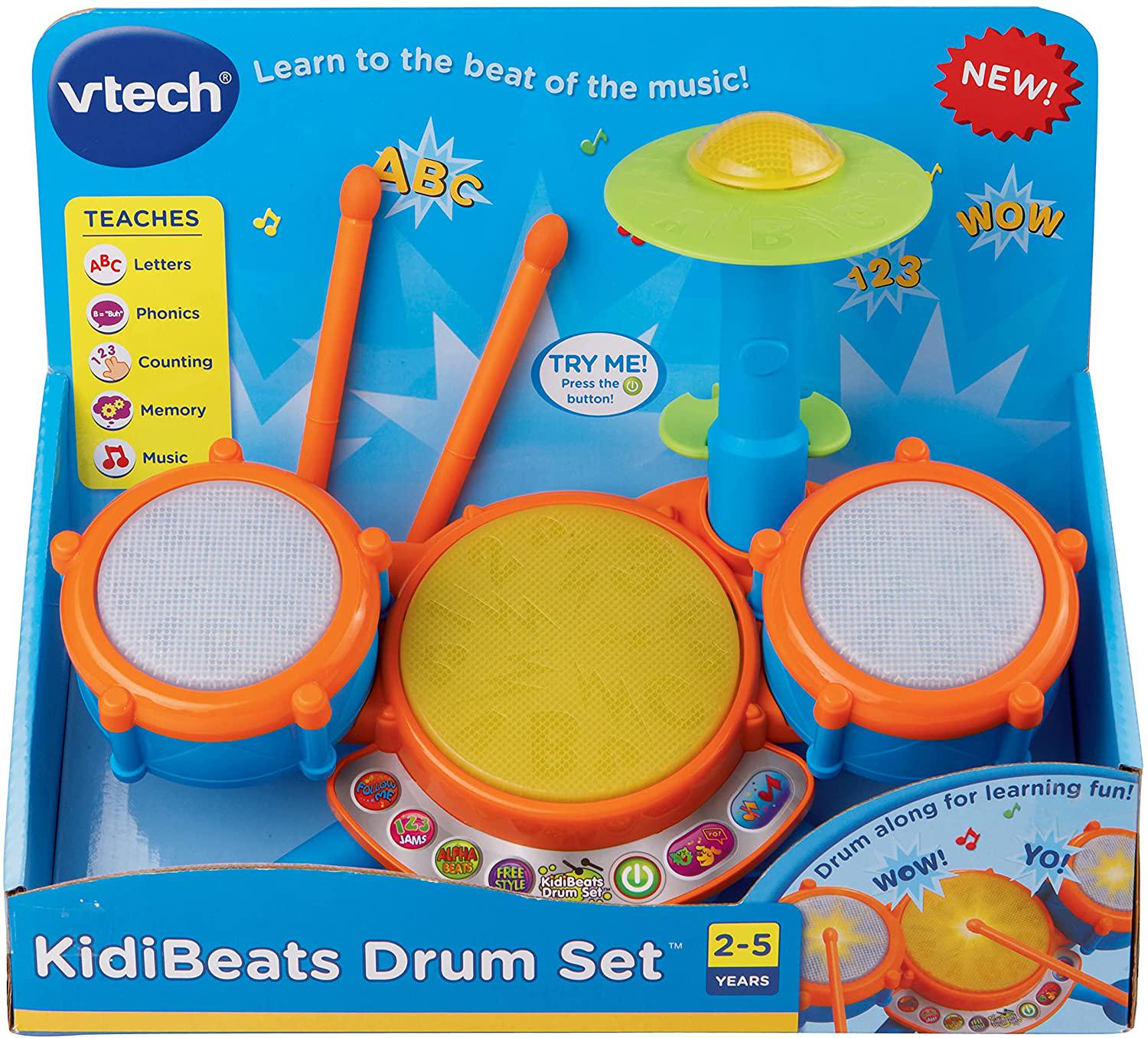 Игрушка музыкальная развивающая Барабан VTech KidiBeats Kids (80-134400) - фото 2