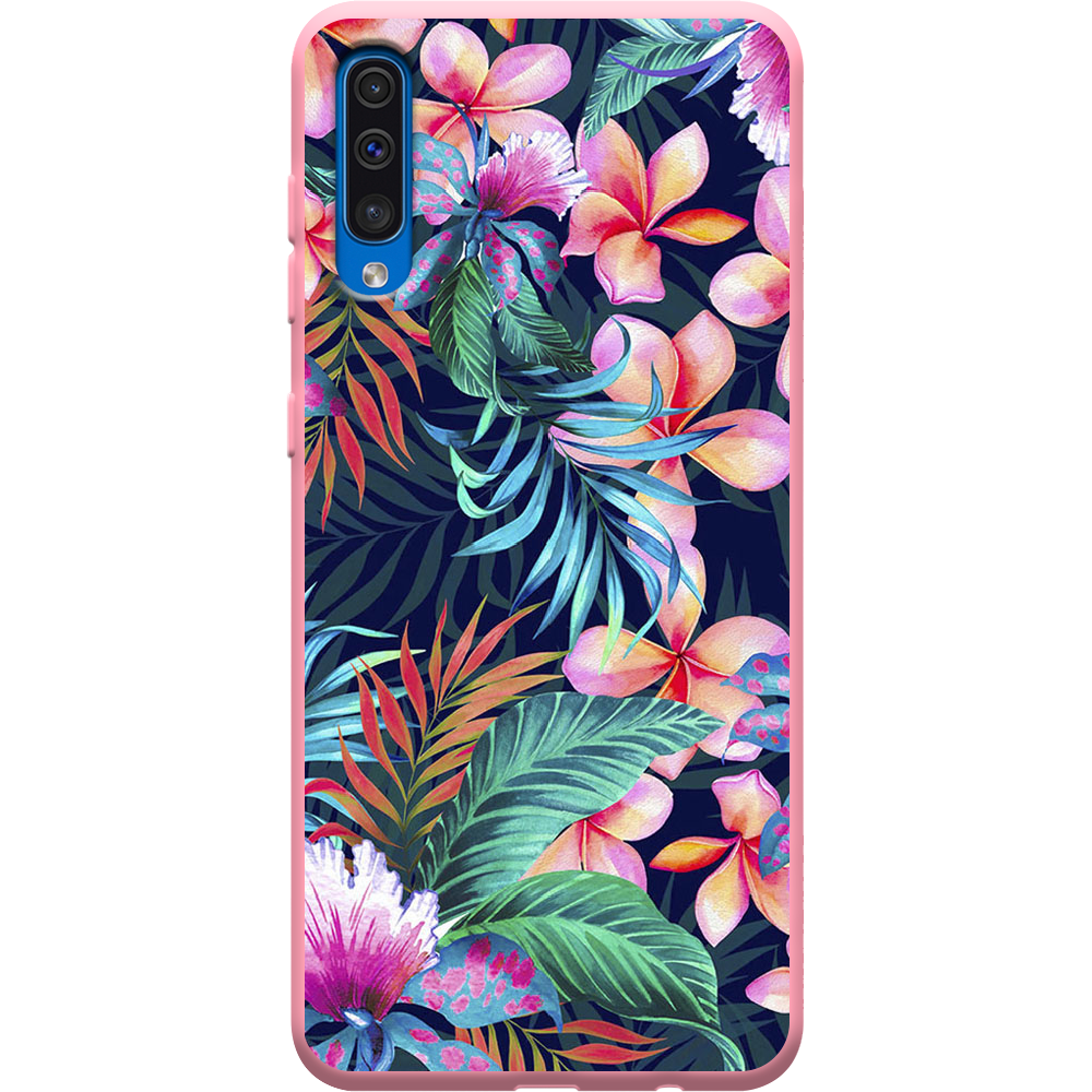 Чохол Boxface Samsung A505 Galaxy A50 flowers in the tropics Рожевий силікон (36417-up1971-37015)