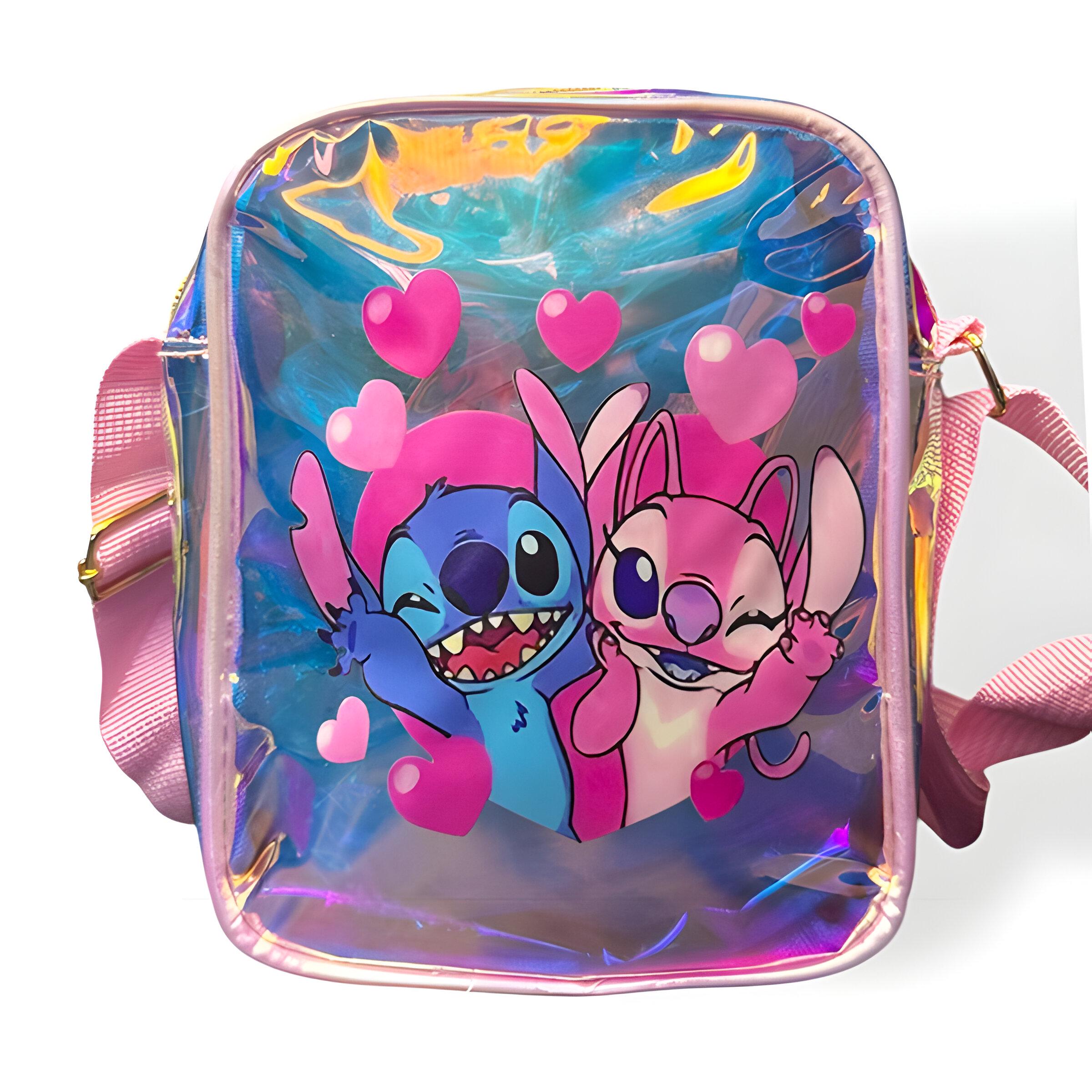 Сумка детская Стич и Ангел голографическая 15х19х6 см (24-491) Сумка детская Стич и Ангел голографическая 15х19х6 см (24-491)
