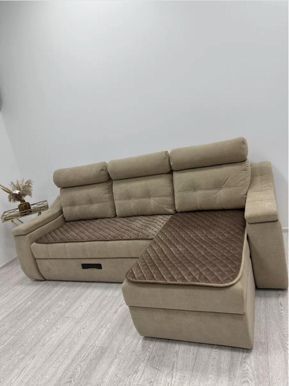 Дивандек 90х160/90х210 2 шт. Коричневий (Д-am-divandek-0013) - фото 2