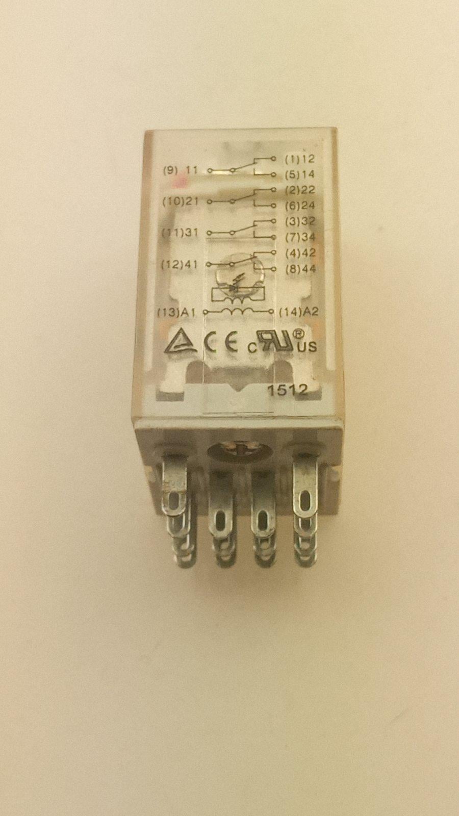 Реле Weidmuller DRM57730LT 7760056104 230AC 5A 250VAC 4C 27x21x35 (19114)