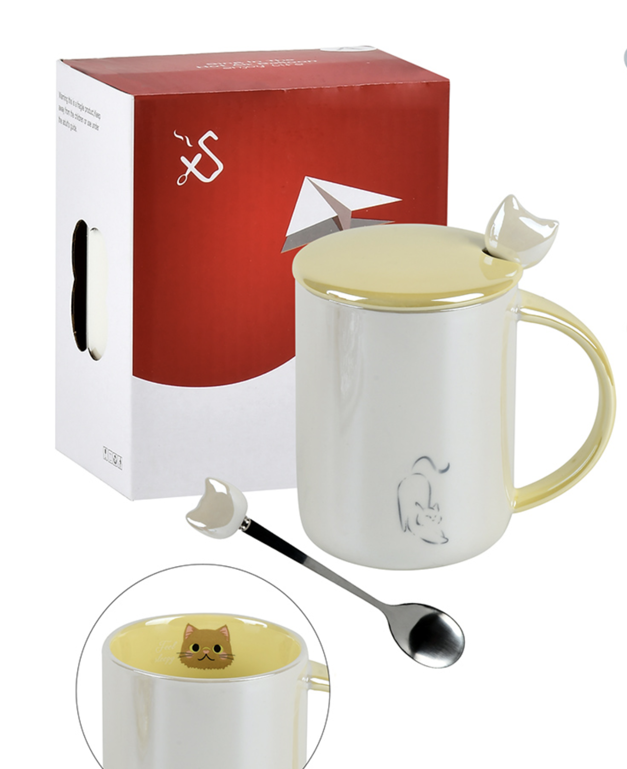 Чашка з кришкою та ложкою 400 мл (R32282) - фото 2