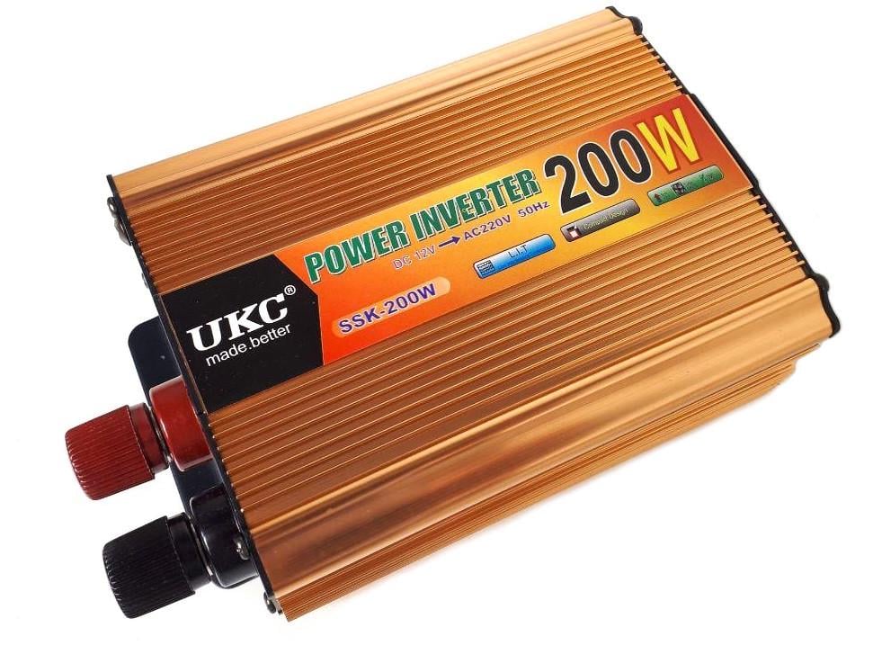 Преобразователь авто инвертор UKC 7063 12V-220V 200W (1172102466)