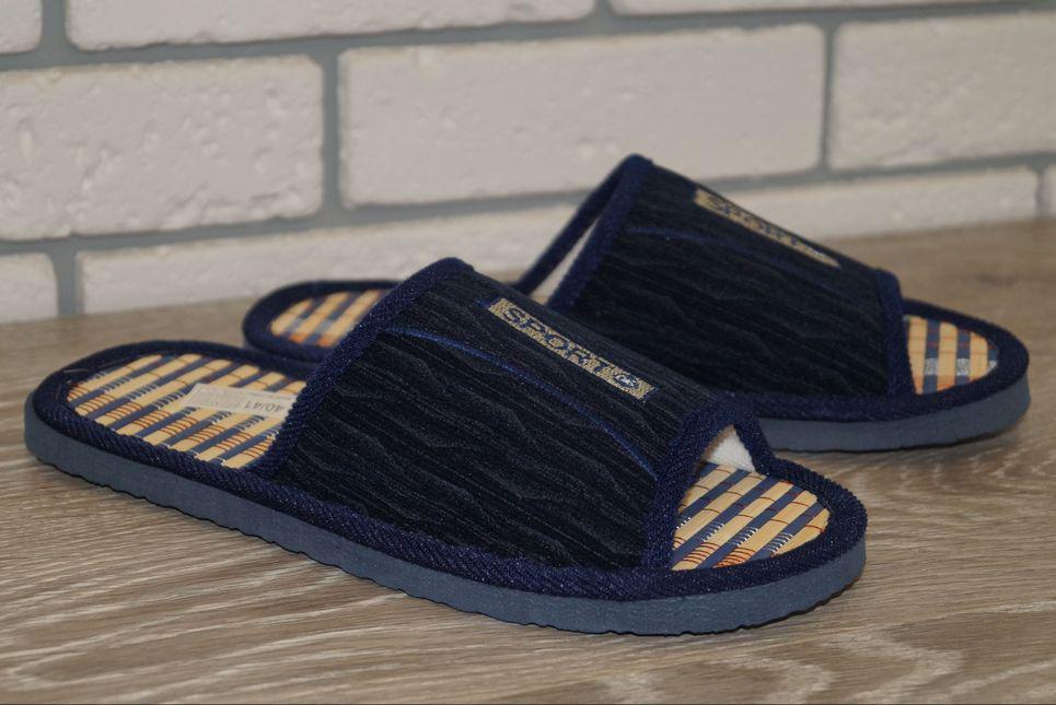 Тапочки комнатные мужские Deshman YK1-1 р. 44/45 28,5 см Синий (31534-4445)