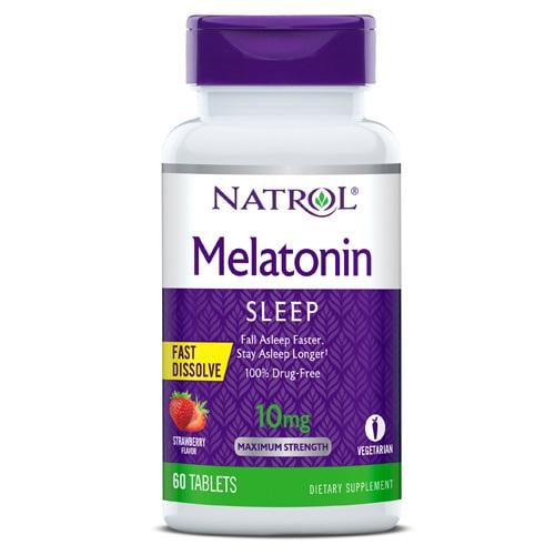 Натуральна добавка Natrol Melatonin 10mg Fast Dissolve 60 таб. Клубника (3570V6743)