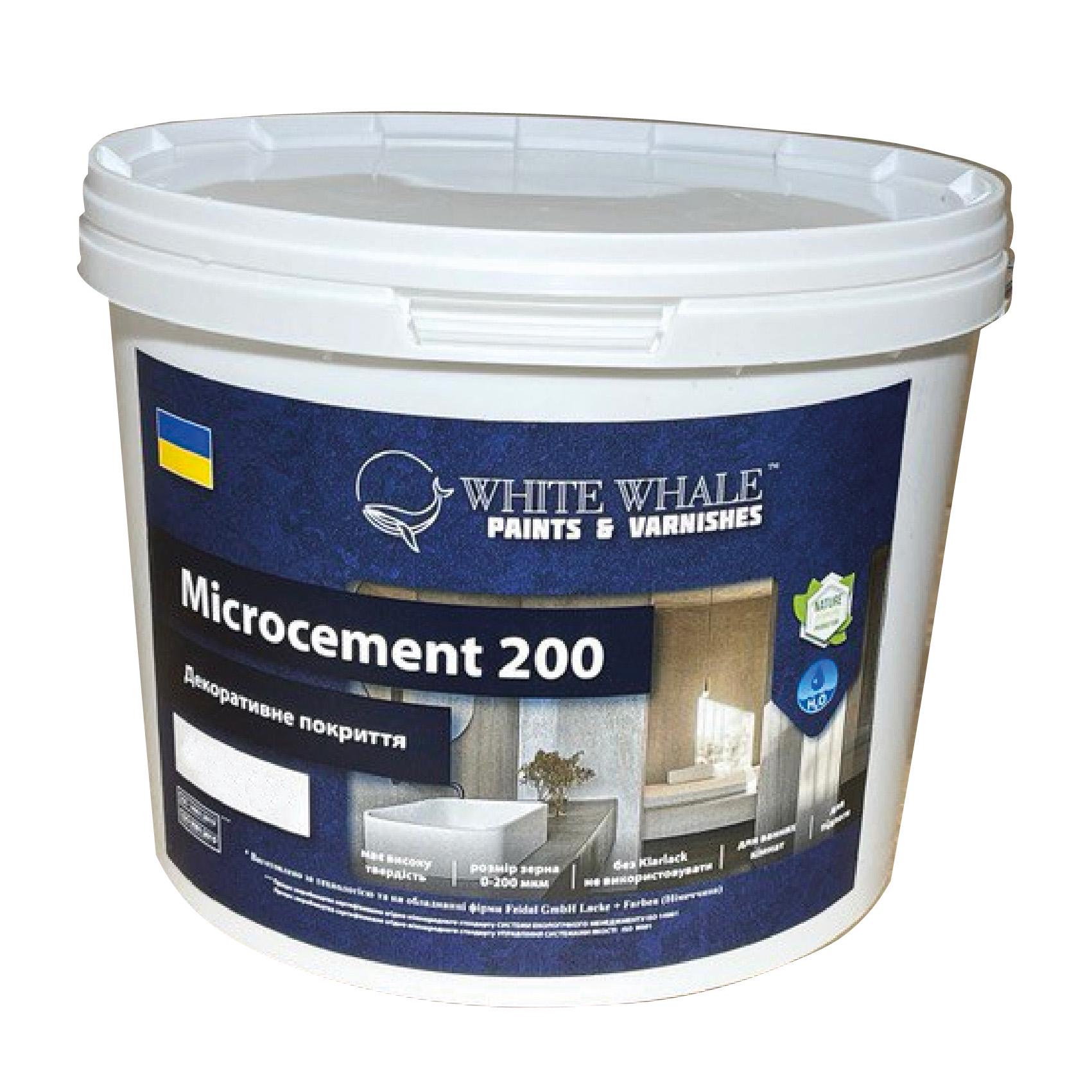 Декоративне покриття White Whale Mikrozement 200 суха суміш 16 кг