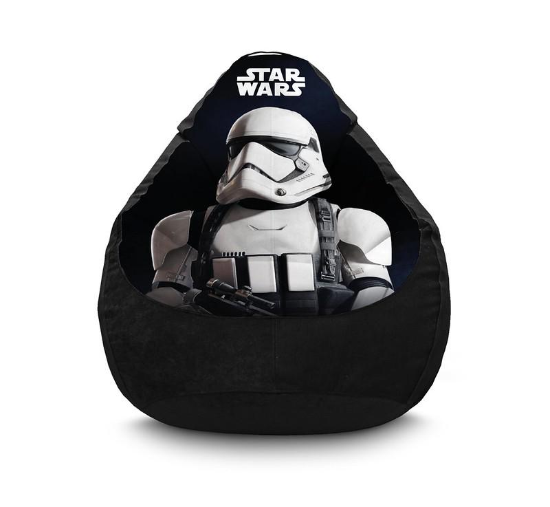 Кресло мешок iPuff Star Wars Stormtroopers Флок XXL 90х125 см Черный